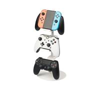 YAMAZAKI 5088 Smart Estante del Controlador de Juego, Blanco, Acero/Resina ABS/Silicona, Minimalista, 17 x 17 x 38.5 cm