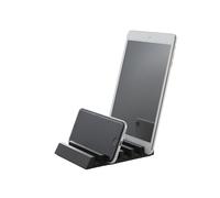 YAMAZAKI 5275 Tower Tablet Stand, Black, Aluminum/Silicone, 10 x 13 x 1.8 cm