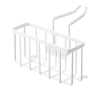 YAMAZAKI 5639 Tower Hanging Sink Organizer, White, Steel/Silicone, 20.3 x 18.5 x 14 cm