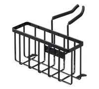 YAMAZAKI 5640 Tower Hanging Sink Organizer, Black, Steel/Silicone, 20.3 x 18.5 x 14 cm