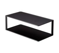 YAMAZAKI 5642 Tower Rectangular Dish Rack, Black, Steel, 30 x 15 x 10 cm