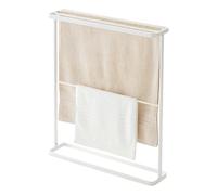 YAMAZAKI 7465 Tower Bath Towel Hanger, White, Steel, 65 x 15 x 75 cm