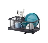 YAMAZAKI Escurridor de Platos de Alambre, Aleación de Acero ABS Resina, Negro, Talla única