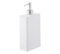 Yamazaki Home Conditioner - Bomba de Botella contemporánea para Ducha, plástico, dispensador, Resina ABS, Inoxidable, Polietileno, Blanco, Talla única