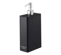 Yamazaki Home Shampoo - Bomba de Botella contemporánea para Ducha | Plástico | Dispensador de Resina ABS, Inoxidable, Polietileno, Negro, Talla única