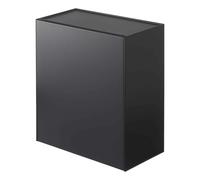 YAMAZAKI Home Tower - Cubo de basura con bandeja, pequeño cubo de basura con tapa, organizador de baño o cocina, plástico ABS