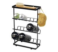YAMAZAKI Home Tower - Estante de baño para baño, soporte de almacenamiento para ducha, organizador de estantes, mediano, 17 pulgadas, acero, capacidad para hasta 9 dispensadores