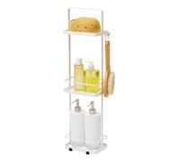YAMAZAKI Torre Estante de baño, Acero, Blanco, Talla única