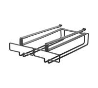 YAMAZAKI Copas de Vino hogar, Soporte de Almacenamiento Colgante, Acero | solución Debajo del Estante, aleado, Negro, Talla única