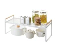 YAMAZAKI Wired Organizer Rack-Kitchen Storage Shelves Estante de Almacenamiento, Acero aleado, Blanco, Talla única