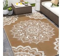 Yamaziot Alfombra impermeable de exterior de 6 x 9 pies, alfombra de paja de plástico reversible para patio, campamento, caravana, alfombra de exterior grande para porche, terraza, patio trasero,