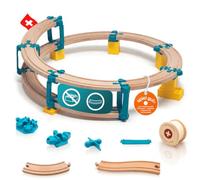 Yamba Juego de adaptadores de tren de madera Helix 1 Bundle - Adaptador compatible para Brio® - Rieles y piedras Duplo® - Accesorios fabricados en Suiza para todo tipo de trenes de madera y bloques de