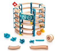 Yamba Juego de adaptadores de tren de madera Helix 5 Bundle - Adaptador compatible para Brio® - Rieles y piedras Duplo® - Accesorios fabricados en Suiza para todo tipo de trenes de madera y bloques de