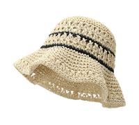 YAMEE Sombrero de Paja para Mujer Protección Solar,Plegable para Viaje,Sombrero de Sol Cómodo Transpirable,Ideal para Exteriores,Jardinería,Paseos