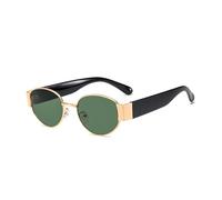 YAMEIZE Gafas de Sol Retro Ovaladas para Mujeres de Moda Vintage Pequeño Redondo Gafas de Sol de Los 70 Años Protección UV400