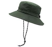 YAMEIZE Sombrero de Verano Impermeable para Mujeres y Hombres - Safari Ajustable con String de Viento UV400 para Pesca, Playa, Caminata y Escalada