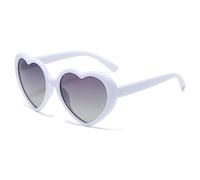 YAMEIZE Trendy 90s Polarizado Love Heart - Gafas de Sol para Mujeres Hombres Retro Gafas en Forma de Corazón Vintage Coloful Funny Fiesta al aire libre