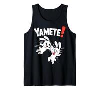 Yamete Funny Chibi Anime Bunny Kawaii Manga Comedia Camiseta sin Mangas