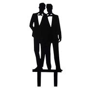 YAMI COCU Decoración para tarta de boda gay con silueta acrílica para pareja de novios y novios