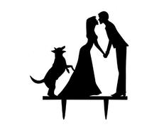 YAMI COCU Decoración para tartas de boda con decoración de fiesta de perro