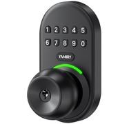 Yamiry - Cerradura inteligente con teclado, cerradura digital de entrada sin llave con asa, perilla de código electrónico para puerta delantera, fácil instalación