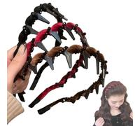 Yamloveme Vintage High Cranium Artificial Pearl Hairband, 2025 New Non Slip Pearl Headband With Teeth, Elegant Beaded Hair Band For Women Girls, Bling Bridal Hair Hoop For Wedding Party (A, 3PC)