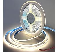 Yamlten Tira LED COB de 5 m, 5 V, 4000 KMiddium, color blanco, IP20, no impermeable, 320 ledes, flexible para retroiluminación de TV, armario, dormitorio (fuente de alimentación excluida)