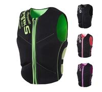 YAMNYSS Chaleco De Natación Profesional, Chaleco Salvavidas De Flotabilidad Anticolisión para Deportes Acuáticos para Adultos, Chaqueta para Pesca, Canotaje, Rafting,Verde,L