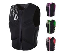 YAMNYSS Chaleco De Natación Profesional, Chaleco Salvavidas De Flotabilidad Anticolisión para Deportes Acuáticos para Adultos, Chaqueta para Pesca, Canotaje, Rafting,Negro,XXL