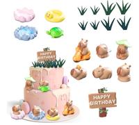 Yamobi 11 piezas Capybara Cumpleaños Decoraciones de Fiesta de Cumpleaños, Capybara Decoración de Pastel, Capybara Cumpleaños Fiesta Accesorios para Capybara Cumpleaños Bebé Ducha Decoraciones Fiesta