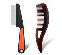 Yamobi 2 piezas Peine para caspa, Peine para piojos con cabeza de dientes hueca, masaje energético con peine de pelo con mango para caspa, reducción de picazón en el cuero cabelludo para mujeres y