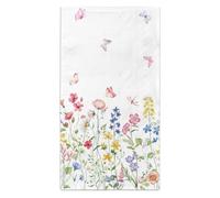 Yamobi 20 piezas de servilletas con flores primaverales, diseño de mariposas y flores, servilletas para cóctel en fiestas de primavera, bodas, cumpleaños