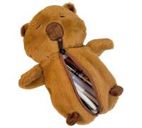 Yamobi Capybara Estuche de peluche de peluche, bonito estuche para la escuela y la vida cotidiana, estuche de almacenamiento suave para material escolar Capybara y cosas prácticas