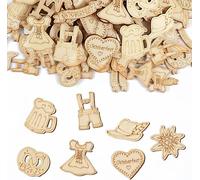 Yamobi Konfetti Oktoberfest Holzkonfetti,100 Stück Oktoberfest Deko Konfetti mit Bayerischen Motiven, Tischdeko für Bayrische Feiern