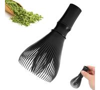 Yamobi Matcha-Besen Set, batidor de bambú hecho a mano, batidor de matcha, ideal para té matcha, latte de matcha y otras bebidas de matcha, incluye soporte para batidor negro