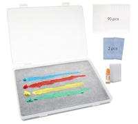 Yamobi Wet Palette Set,Farbpalette mit Schwamm Papier, Mischpalette para miniaturas acrílicas, Paleta portátil Incl. 1 Esponja y 90 Hojas hidro (17x 11cm)