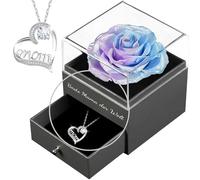 Yamonic Rosa Preservada Regalos Día de la Madre, Rosa Eterna Natural,“Mejor Madre del Mundo” en Alemán,Regalos para Mamá