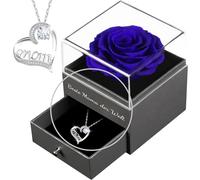 Yamonic Rosa Preservada Regalos Día de la Madre, Rosa Eterna Natural,“Mejor Madre del Mundo” en Alemán,Regalos para Mamá