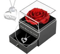 Yamonic Rosa Preservada Regalos Día de la Madre, Rosa Eterna Natural,“Mejor Madre del Mundo” en Alemán,Regalos para Mamá