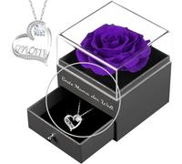 Yamonic Rosa Preservada Regalos Día de la Madre, Rosa Eterna Natural,“Mejor Madre del Mundo” en Alemán,Regalos para Mamá