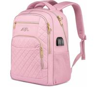 YAMTION Mochila escolar para niñas y adolescentes, mochila escolar para ordenador portátil, mochila para mujer, mochila para portátil de 15,6 pulgadas, mochila de negocios con puerto de carga USB