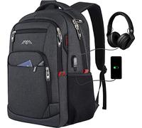 YAMTION Mochila escolar para niños y Adolescentes, Mochila Escolar Portátil Mochila para Hombre Mujer Mochila de Negocios con USB 17,3 pulgadas