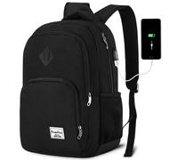 YAMTION Mochila grande de 17.3 pulgadas para hombres y mujeres, mochila escolar para adolescentes, bolsa de viaje para laptop con puerto de carga USB para negocios, trabajo, universidad, viajes