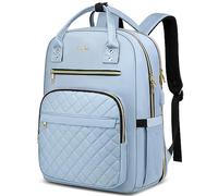 YAMTION Mochila Mujer Mochila Escolar Mochila Niña Adolescente Mochila Chica Portatil con USB para Instituto Universidad Oficina Ciudad Trabajo 17.3 pulgadas Azul Claro