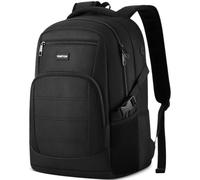 YAMTION Mochila negra para hombres y mujeres, mochila para laptop con puerto de carga USB, mochila escolar para niños y niñas, mochila ligera para libros, mochila de trabajo para portátiles de 17.3
