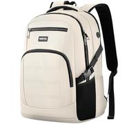 YAMTION Mochila para hombre, Beige, 15.6 inch, Mochila