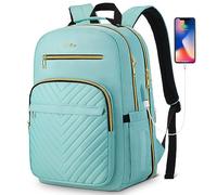 YAMTION Mochila para mujer, mochila para laptop de 15.6 pulgadas para negocios, trabajo, oficina, universidad, color verde claro