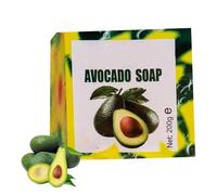 Yamusa - Jabón de aguacate hecho a mano para la piel, jabón iluminador de la piel, jabón natural nutritivo de aguacate, jabón orgánico natural de limpieza profunda, barra facial y corporal para