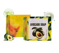 Yamusa Jabón de aguacate para aguacate, jabón de aguacate Yamusa para la piel, jabón natural hecho a mano con aceite de aguacate, limpieza suave, cuidado natural de la piel para una piel suave y