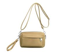 YANAIER Bolso de hombro para mujer, bolso pequeño, bolso cruzado, bolso para teléfono móvil, para mujeres y niñas, caqui, small, Contemporáneo